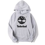 Moletom Timberland em Algodão Cinza Logo Grande 