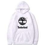 Moletom Timberland em Algodão Branco Logo Grande 