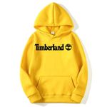 Moletom Timberland em Algodão Amarelo Logo Escrito