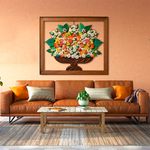 Quadro Ânfora com Flores – Madeira e Metal 112 x 95 CM. 