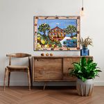 Quadro Arca de Noé com Esculturas - 0,75 m x 1,00 m 