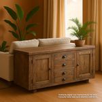 Buffet Quatro Gavetas Madeira Natural - 150 x 47 CM. 