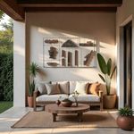 Painel Grade de Fragmentos Antigos - 120 x 70 cm.