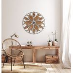 Painel Vazado Mandala com Esculturas de Peixes - 80 D.