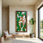 Quadro Tucanos com Helicônias