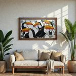 Quadro Vazado de Tucanos 