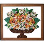 Quadro Ânfora com Flores – Madeira e Metal 112 x 95 CM. 