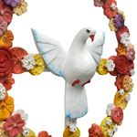 Guirlanda Divino Espírito Santo - Flores Coloridas D. 70 CM.