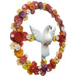 Guirlanda Divino Espírito Santo - Flores Coloridas D. 70 CM.