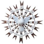 Divino Espírito Santo Resplendor com Esculturas de Flores 0,70 M.