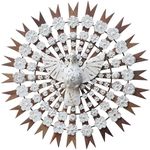 Divino Espírito Santo Resplendor com Esculturas de Flores D. 100,00 CM.