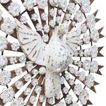 Divino Espírito Santo Resplendor com Esculturas de Flores D. 100,00 CM.