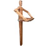 Escultura de parede “Boneco com bandeja” - 164 x 86