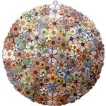 Luminária Mandala de Flores para Parede - D. 80 cm