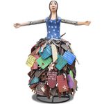 Luminária Escultura Boneca - Saia Mensagens