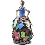Luminária Escultura Boneca - Saia Mensagens