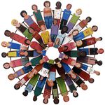Luminária Mandala de Corpos para Parede - D. 100 CM.