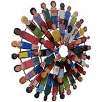 Luminária Mandala de Corpos para Parede - D. 100 CM.