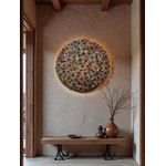 Luminária Mandala de Flores para Parede - D. 80 cm 