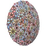 Luminária Mandala de Flores para Parede - D. 80 cm 