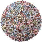 Luminária Mandala de Flores para Parede - D. 80 cm 