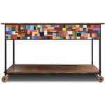 Aparador Carrinho - Mosaico Colorido