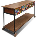 Aparador Carrinho - Mosaico Colorido