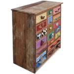Cômoda Gavetas Variadas - Madeira Natural 90 cm x 45 cm 