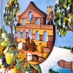 Quadro Arca de Noé com Esculturas - 0,75 m x 1,00 m 