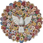 Mandala Divino Espírito Santo com Flores - Tons Pastél 80 D.