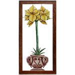 Quadro Vazado Grande de Amarílis Amarela