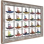 Painel Grade de Barquinhos - Com Moldura 20 Pçs. 0,75 x 1,20 M. 