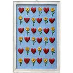 Quadro Coração e Flores