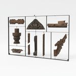 Painel Grade de Fragmentos Antigos - 120 x 70 cm.