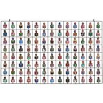 Painel Grade de Bustos Variadas 104 pçs. - 80 x 140 CM.