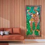 Quadro Tucanos com Helicônias