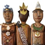 Escultura de Parede Índios - 72 x 67 CM.