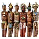 Escultura de Parede Índios - 72 x 67 CM.