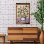 Ânfora com flores, beija-flor e maçã - Coleção Ânforas Toti