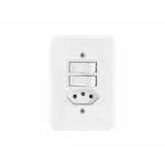  2 TECLA SIMPLES+ 1 TOMADA 10A RADIAL 1901.119 POLLAR