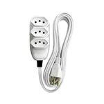  EXTENSAO COMPACTA C/ CABO PP C 3V 1,5M 10A 250V EMBALAGEM ECON ILUMI 17981
