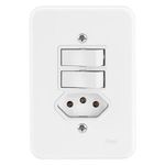  CONJUNTO 2 TECLA SIMPLES+ 1 TOMADA 20A RADIAL POLLAR 1901.219