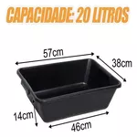CAIXA P/ MASSA 20L PRETO ZUMPLAST 