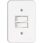 INTERRUPTOR 2 TECLAS SIMPLES 10A RADIAL 1901.003 POLLAR