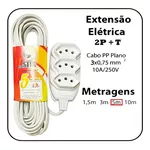 EXTENSAO SIMPLES BRANCA 5 METROS ECOSTIK 