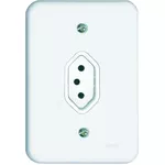 TOMADA FIXA 2P+T 10A C/ PL BRANCA RADIAL 1901.113 POLLAR 