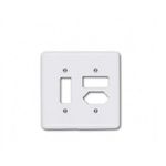  PLACA 4X4 INTERRUPTOR 1+TOM FIX EMB C/ INTER SIMPLES BRANCA ILUMI 260S1