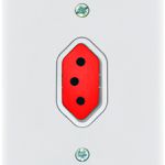 TOMADA 2P+T 20A VERMELHA C/ PLACA POLLAR RADIAL 1901.376