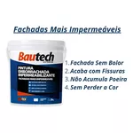 TINTA EMBORRACHADA IMPERMEAVEL BRANCO 20KG BAUTECH 