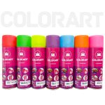 Tinta Spray Fluorescente Luminoso Fosca Colorart 300ml Todas As Cores